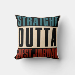 Cojín Decorativo Salida directa hacia el oeste de Jordania Utah UT