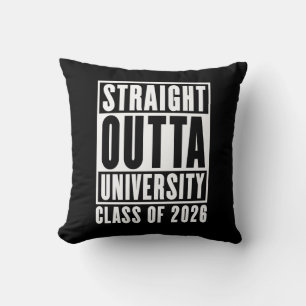 Cojín Decorativo Saliendo Directo de la Universidad Clase 2026