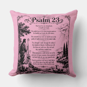 Cojín Decorativo Salmo 23 Escritura Cristiana