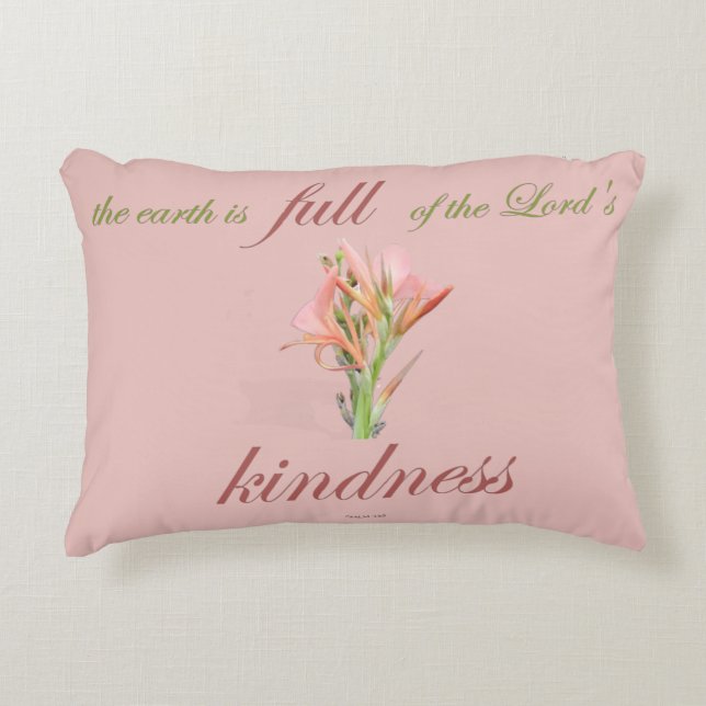 Cojín Decorativo salmo 33 amabilidad total (Anverso)