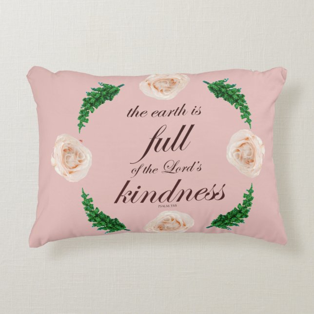 Cojín Decorativo salmo 33 amabilidad total (Anverso)