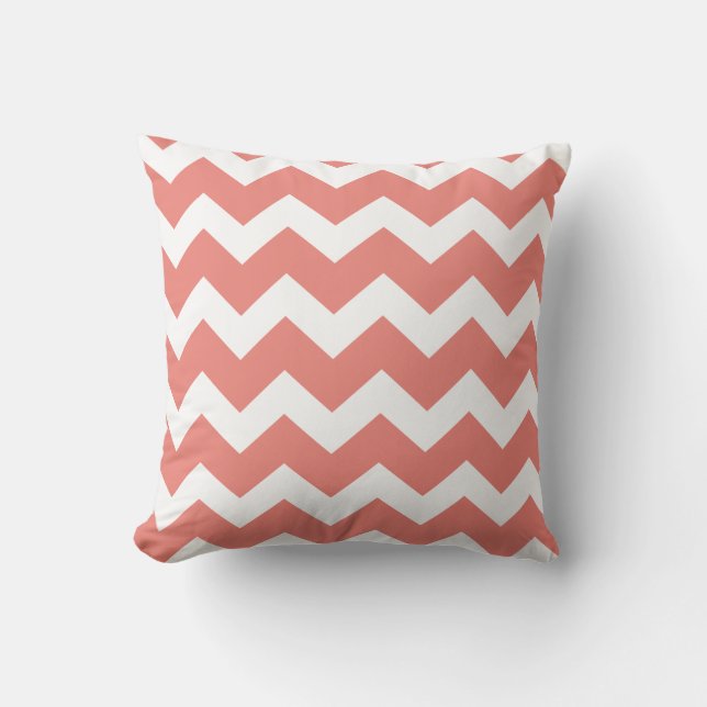 Cojín decorativo Salmon Chevron (Anverso)