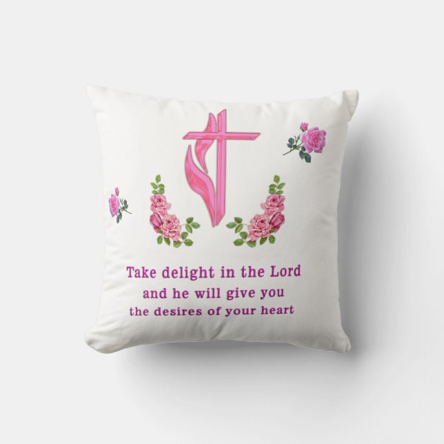 Cojín Decorativo Salmos 37:4 (Anverso)