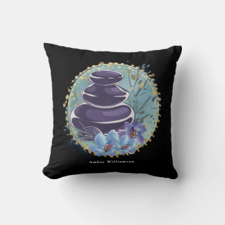 Cojín Decorativo Salón de Terapeuta de Masaje Spa Estilista Piedras