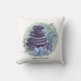 Cojín Decorativo Salón de Terapeuta de Masaje Spa Estilista Piedras