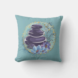 Cojín Decorativo Salón de Terapeuta de Masaje Spa Estilista Piedras