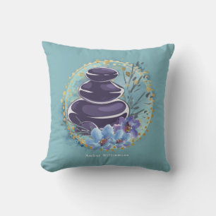 Cojín Decorativo Salón de Terapeuta de Masaje Spa Estilista Piedras