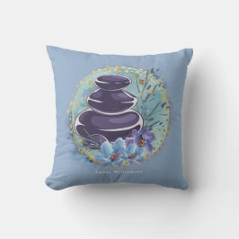 Cojín Decorativo Salón de Terapeuta de Masaje Spa Estilista Piedras