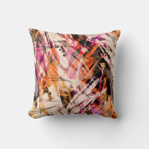 Cojín Decorativo salpicadura acuarela, fondo abstracto vintage.