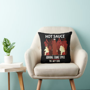 Cojín Decorativo Salsa Picante Ketchup Fuego Rojo Pimiento Chili