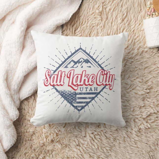 Cojín Decorativo Salt Lake City Utah Estados Unidos Montañas Estado (Manta)