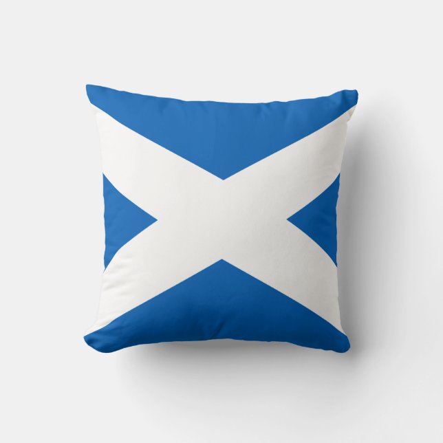 Cojín Decorativo Saltire ~ Bandera de Escocia (Anverso)