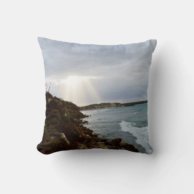 Cojín Decorativo Salto De Sol En El Océano, (Anverso)