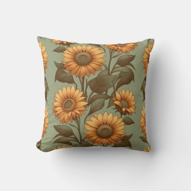 Cojín Decorativo Salto y girasoles II (Anverso)