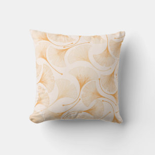 Cojín Decorativo Saltos de Ginkgo: Patrón Floral sin Marea.