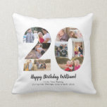 Cojín Decorativo Saludo del Personalizado de Collage de fotos númer<br><div class="desc">¡Muestra tus imágenes favoritas en un collage de números! Hace un perfecto aniversario o cumpleaños para un ser querido. Fotografía © Storytree Studios,  Stanford,  CA</div>