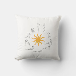 Cojín Decorativo saludo del sol de la yoga