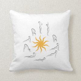 Cojín Decorativo saludo del sol de la yoga