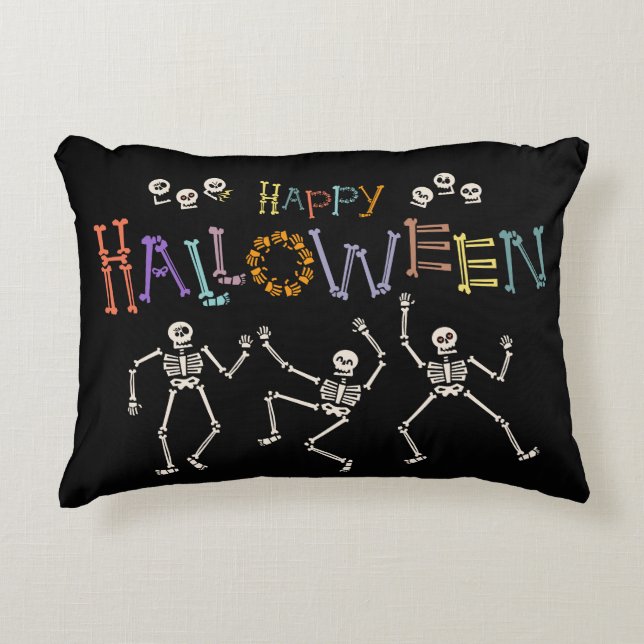 Cojín Decorativo Saludos de Halloween (Anverso)