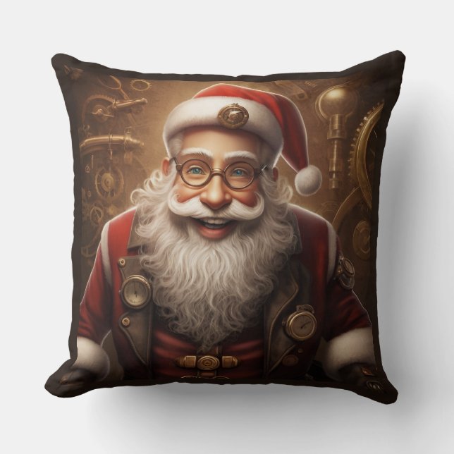 Cojín Decorativo Saludos de Santa Claus (Anverso)
