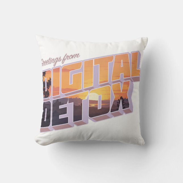 Cojín Decorativo Saludos desde la detención digital (Anverso)