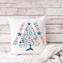 Saludos Navideños Árbol Náutico Costero de Navidad