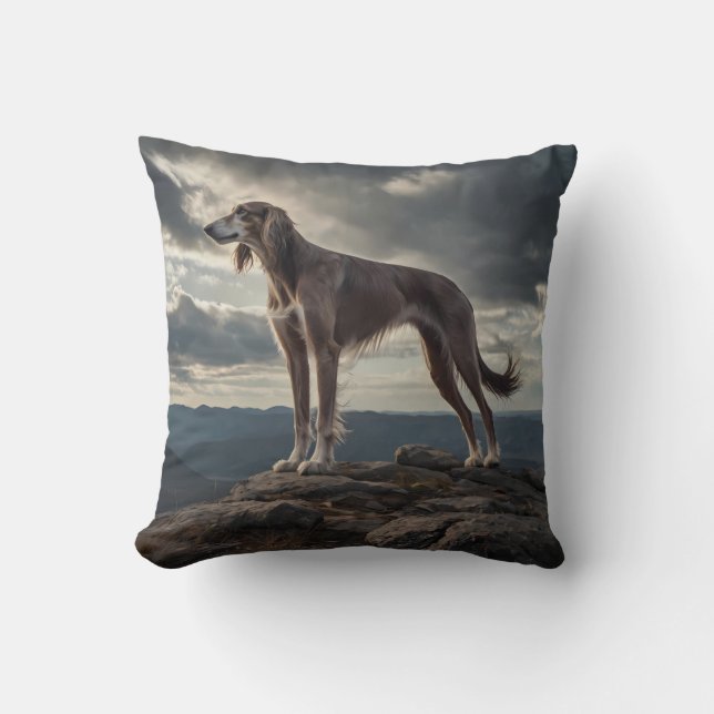 Cojín decorativo Saluki elegante (Anverso)