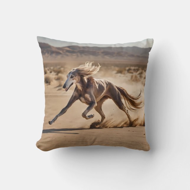 Cojín decorativo Saluki elegante (Anverso)