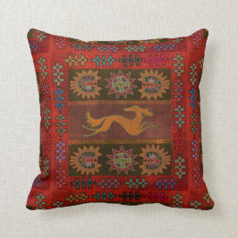 Cojín Decorativo Saluki Pazyryk rouge