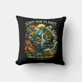 Cojín Decorativo Salva Nuestro Planeta