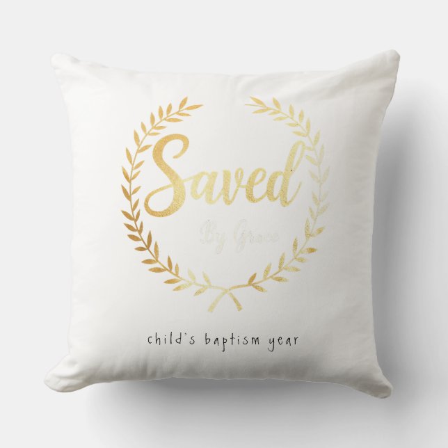 Cojín Decorativo Salvado por Grace Pillow - Regalo para papá fiel (Anverso)
