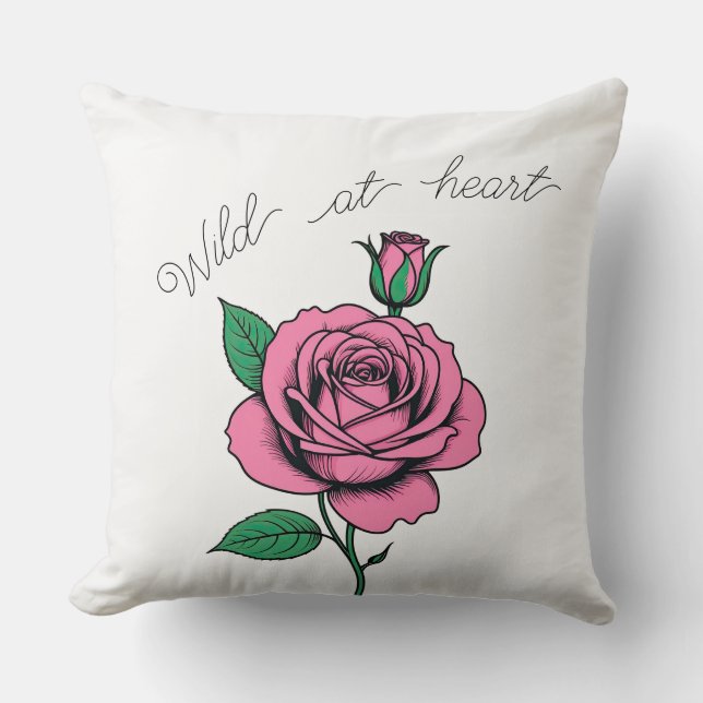 Cojín Decorativo Salvaje en el corazón (Anverso)