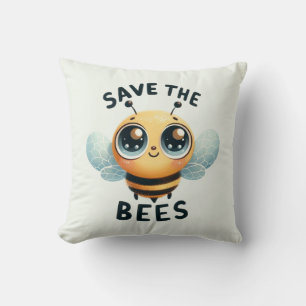 Cojín Decorativo Salven las abejas - Adorable bigote