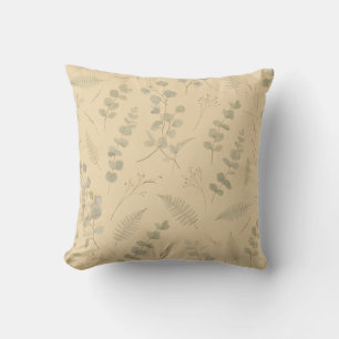 Cojín Decorativo Salvia Botánica Eucalipto Flor Prensada Minimalist