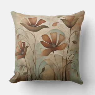 Cojín Decorativo Salvia Oxidada Floral Decorativa