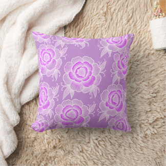 Cojín Decorativo Sami 💜 Floral Barroco Púrpura