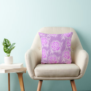 Cojín Decorativo Sami 💜 Floral Barroco Púrpura