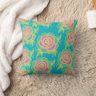 Cojín Decorativo Sami 💜 Floral Barroco Púrpura