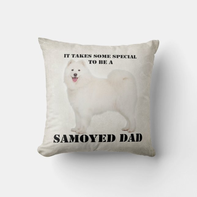 Cojín Decorativo Samoyed Dad Pillow (Anverso)