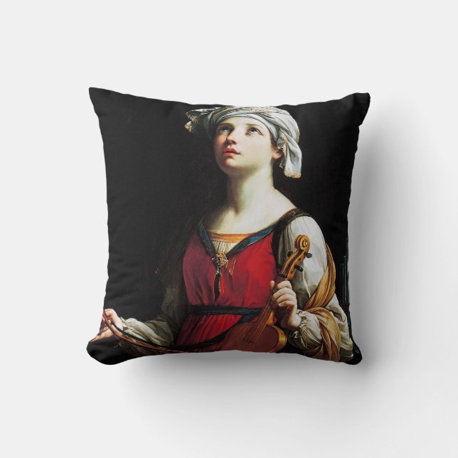 Cojín Decorativo San Cecilia (Santa Cecilia), Guido Reni (Anverso)