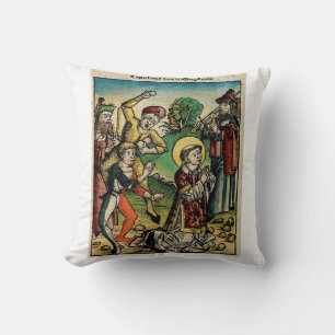 Cojín Decorativo San Esteban el Protomártir Iconografía de Arte Fin