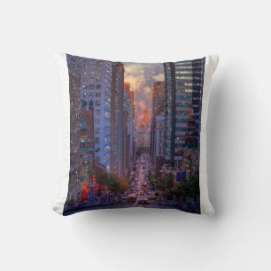 Cojín Decorativo San Francisco California Street horizonte brillo
