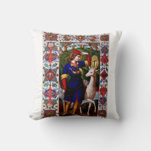 Cojín Decorativo San Huberto de Lieja con el ciervo