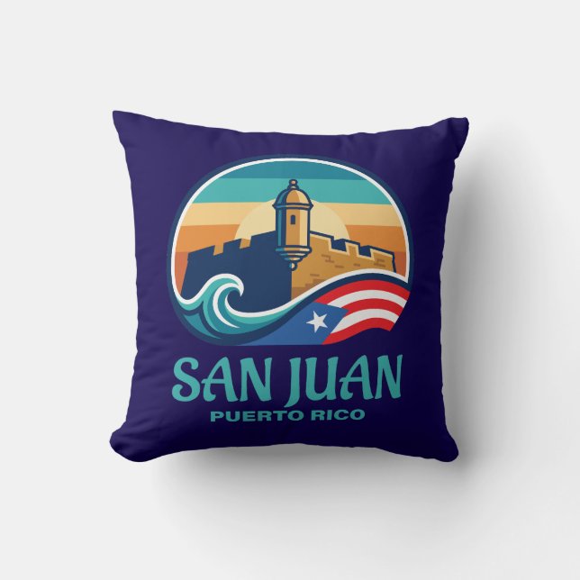 Cojín Decorativo San Juan Puerto Rico (Anverso)