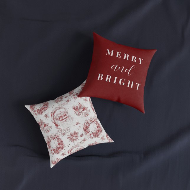 Cojín Decorativo San Nicolás desmenuza la tela roja del país francé (Subido por el creador)