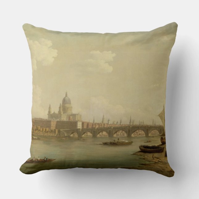 Cojín Decorativo San Pablo y puente de Blackfriars, Londres, (Anverso)