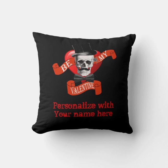 Cojín Decorativo San Valentín gótico romántico o de vapor (Anverso)