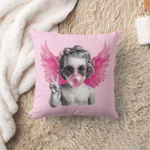 Cojín Decorativo San Valentín Soplando Burbuja Cupido Día de San Va