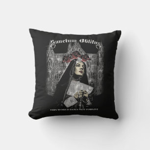 Cojín Decorativo Sanctum Oblitus - Diseño de Calzado Gótico