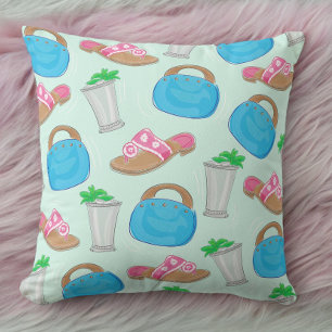 Cojín Decorativo Sandalias Preppy Derby Bolsas de Bermuda y Mint Ju